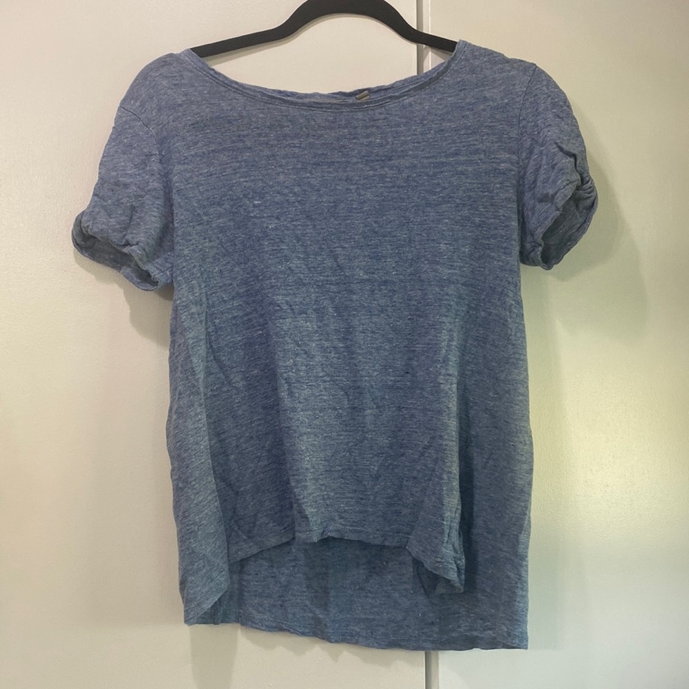 Athleta Heathered Blue Short Sleeve Women's Tee